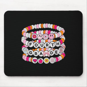 Preppy Back To School Fourth Grade Bracelet Teache Mouse Pad
