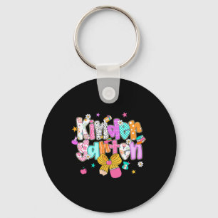 Preppy Back To School Kindergarten Coquette Bow Gi Key Ring