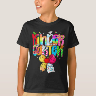 Preppy Back To School Kindergarten Coquette Bow Gi T-Shirt