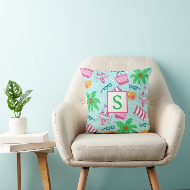 Preppy Beach Essentials Monogram Cushion (Chair)