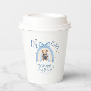  Preppy Bear Overalls Boy Casual Baby Shower   Paper Cups