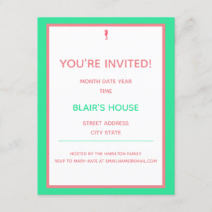 Preppy Birthday Invitation