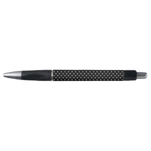 Preppy Black and White Tiny Polka Dots Pattern