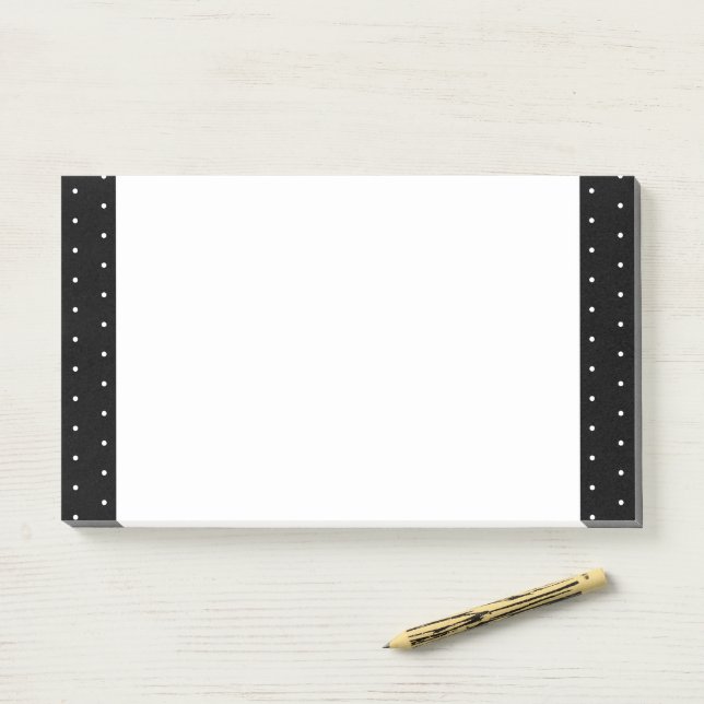  Preppy Black and White Tiny Polka Dots Pattern Post-it Notes (On Desk)