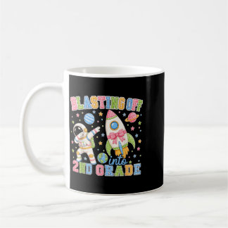 Preppy Blast Off Into 2nd Grade First Day Second Coffee Mug