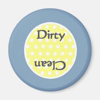 Preppy Blue Clean Dirty Dishwasher Magnet