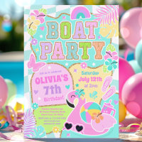 Preppy Boat Birthday Party Lake BBQ Boat Party