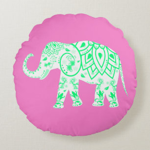 Preppy Boho Elephant Pillow