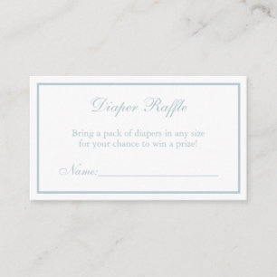 Preppy Bow Floral Diaper Raffle Enclosure Card