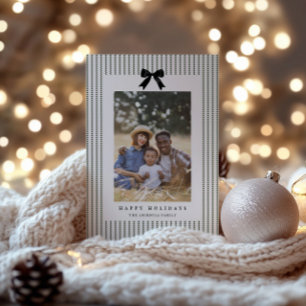 Preppy Bow Photo Holiday Card