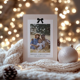 Preppy Bow Photo Holiday Card