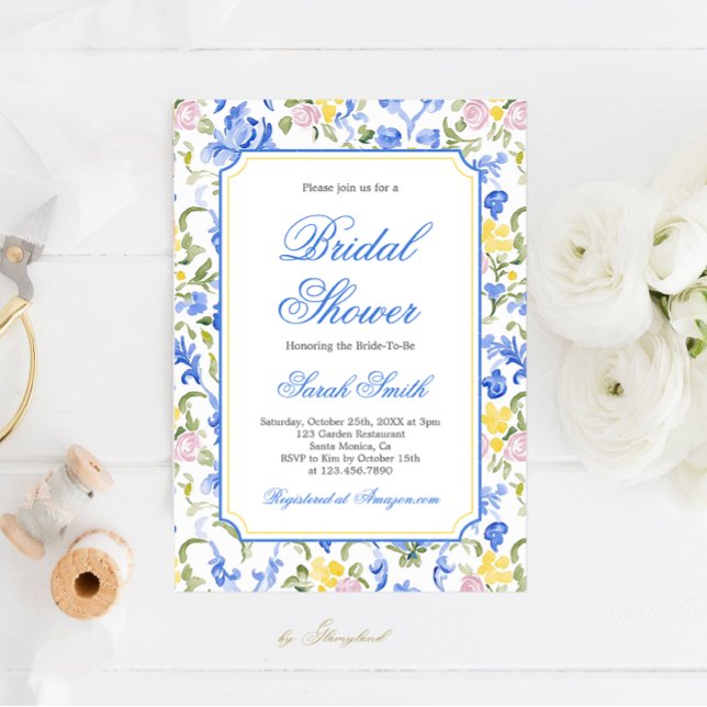 Preppy Bridal Shower Invitation (Creator Uploaded)