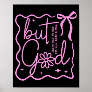 Preppy But God Coquette Bow Christian Religious Fa Poster