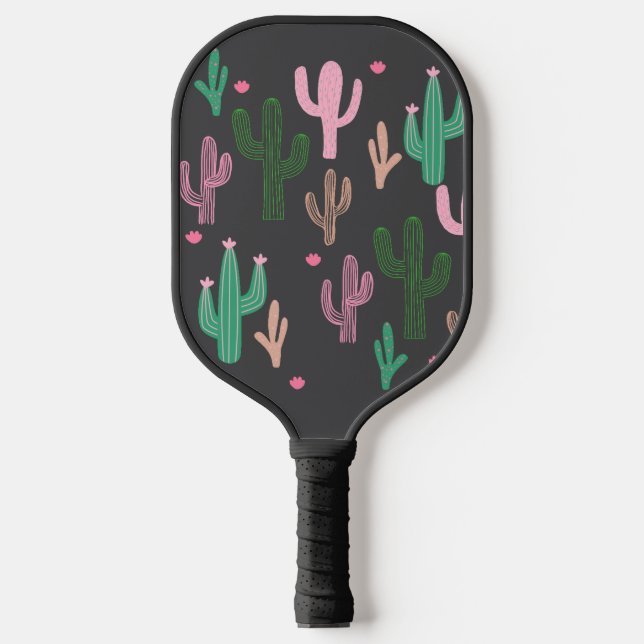 Preppy Cacti Pickleball Paddle (Front)