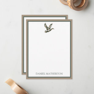 Preppy Camouflage Mallard Duck Card