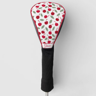 Preppy Cherry Fruit Pattern Golf Head Cover