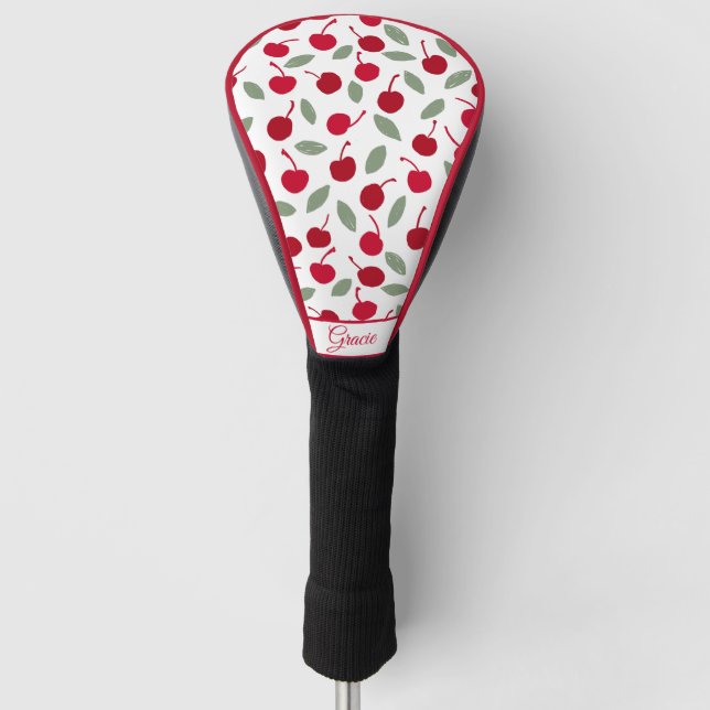 Preppy Cherry Fruit Pattern  Golf Head Cover (Front)