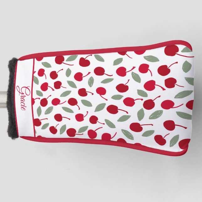 Preppy Cherry Fruit Pattern  Golf Head Cover (Front)