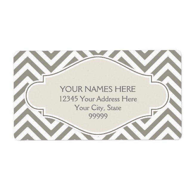 Preppy Chevron Stripe Modern Monogrammed Name (Front)