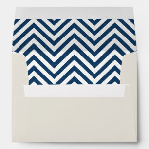 Preppy Chevron Stripe Modern Nautical Anchor Envelopes