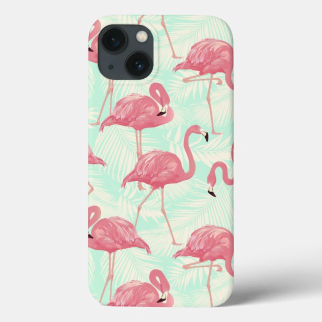 Preppy Chic Elegant Pink Flamingo Pattern Case-Mate iPhone Case (Back)