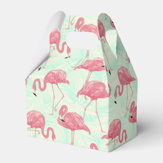 Preppy Chic Elegant Pink Flamingo Pattern Favour Box