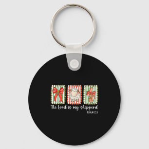 Preppy Christian Bible Verse The Lord Is My Shephe Key Ring