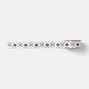 Preppy Christmas Candy Cane Bows Satin Ribbon
