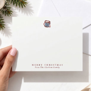 Preppy Christmas Drum Harlequin Note Card