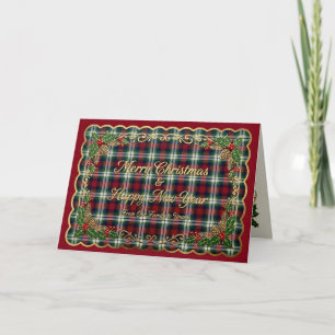 Preppy Christmas Plaid  Holiday Card