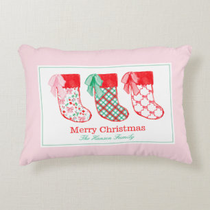 Preppy Christmas Stockings Christmas Decorative Cushion