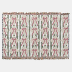 Preppy Christmas Throw Blanket