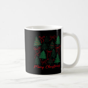 Preppy Christmas Tree Merry Xmas Girly Coquette Ki Coffee Mug