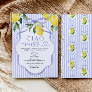 Preppy Citrus Ciao Miss Bridal Shower Invitation