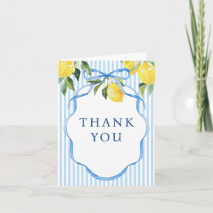 Preppy Citrus Ciao Miss Bridal Shower Thank You Invitation