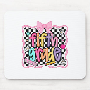 Preppy Ck To School Pink Coquette Floral Cute Fift Mouse Pad