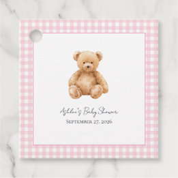 Preppy Classic Teddy Bear Baby Shower  Favour Tags