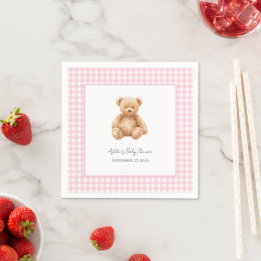 Preppy Classic Teddy Bear Baby Shower  Napkins