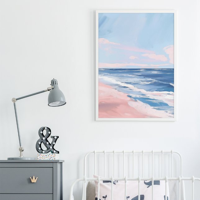 Preppy Coastal Beach Gouache Art Poster (Creator Uploaded)