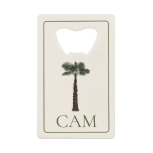 Preppy Coastal Palm Tree Monogram