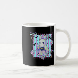 Preppy Colourful Coquette Bow Ghost Boo Girl Spook Coffee Mug