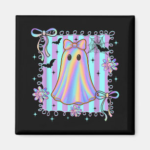 Preppy Colourful Coquette Bow Ghost Boo Girl Spook Magnet