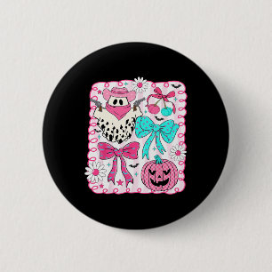 Preppy Coquette Boo Haw Western Ghosts Cowboy Hall 6 Cm Round Badge