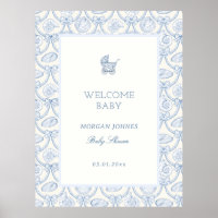 Preppy Coquette Coastal Baby Shower Welcome