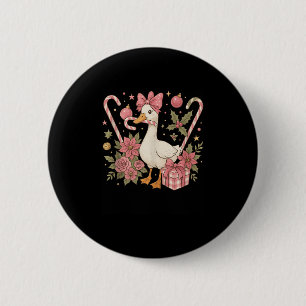 Preppy Coquette Goose Christmas 2025 Family Matchi 6 Cm Round Badge