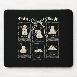 Preppy Coquette Pain Scale Stamps Snowmen Trauma E Mouse Pad
