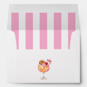 Preppy Coquette Pink Cocktail Bachelorette Party Envelope