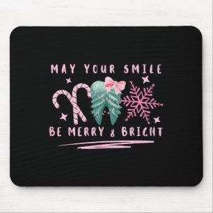 Preppy Coquette Teeth May Your Smile Be Merry And Mouse Pad