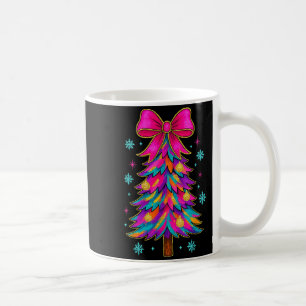 Preppy Coquette Tree Christmas Crew 2025 Family Ma Coffee Mug