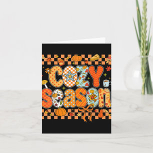 Preppy Cosy Season Fall Vibes Thanksgiving Hallowe Card